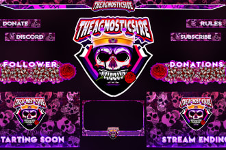 create a professional kick twitch overlay stream package