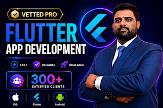 develop flutter mobile apps for android, ios and ai apps