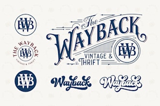 design premium retro vintage logo design