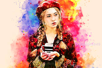 create an amazing watercolor portrait or illustration