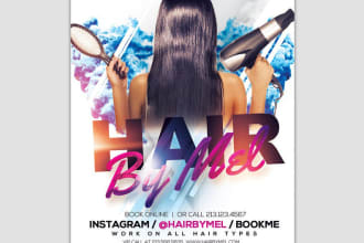 design a classy fashion, salon, beauty, flyer, poster