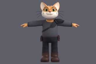create 3d character model for you