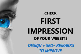 review website and tell you about your design and seo
