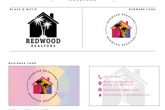 do your minimal real estate logo design with realtor stamps