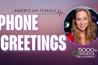 record female voice over for voicemail, IVR, phone system