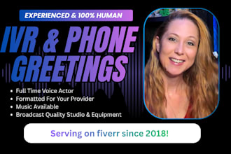 record voice over for your voicemail, IVR, phone system
