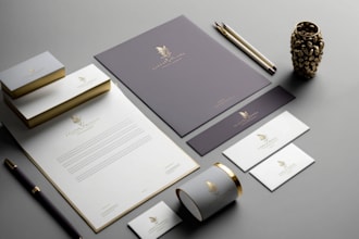 design modern custom logo business card and letterhead