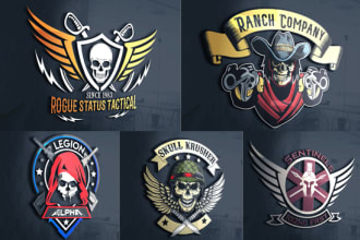design professional army, military, or skull logo