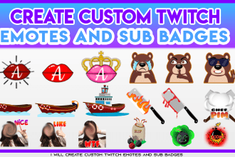 create custom twitch emotes and sub badges