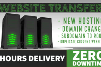 move or transfer a website, change the domain name or hosting