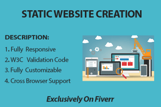 make a static website with HTML5 , css3, and bootstrap