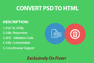 convert psd to html