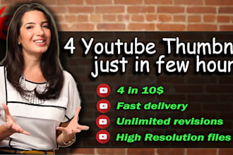design 4 youtube thumbnail in few hours photoshop editing