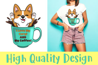 do beautiful cute funny cartoon t shirt design