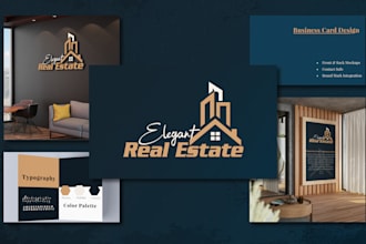 design real estate logo with timeless brand kit