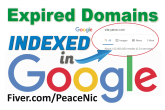 find 5 expired domains indexed in google