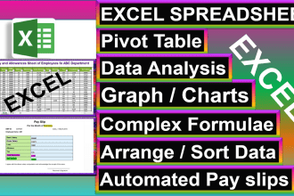 create a custom excel spreadsheet with formulas or macro