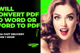 convert PDF to word or word to PDF