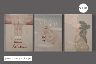 make unique book cover illustrations in my own style