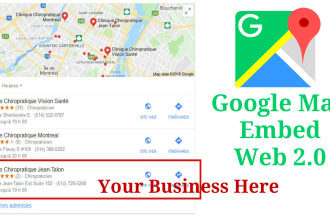 embed your google maps in 2500 web2 sites to get gmb ranking in local pack