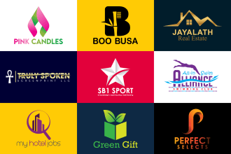 do simple modern minimalist business logo designs, round badges, stickers, label
