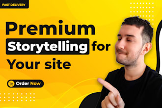 write a premium storytelling for your site