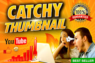 design eye catchy youtube thumbnail and banner in 2 hours