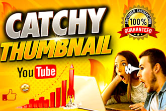 design eye catchy youtube thumbnail and banner in 2 hours