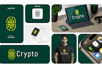 do minimalist tech, crypto, startup, sass, software, ai app, website logo design