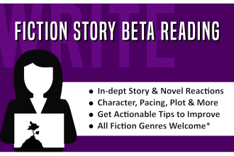 beta read and critique your fiction story or novel