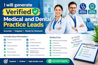 generate verified medical and dental practice leads