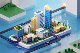 design cool custom 3d isometric and vector illustration