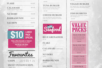 design restaurant menu, food menu