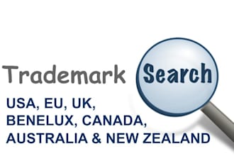 do a trademark search and provide a clearance report