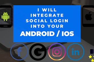 integrate google or facebook login in your android or IOS app