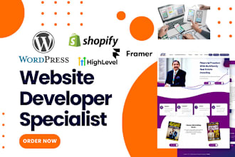 create a responsive wordpress or gohighlevel website with automation