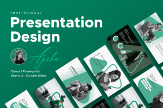 design powerpoint, keynote, and canva presentation