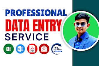 do data entry, copy paste, data scraping, email leads, pdf to excel data entry