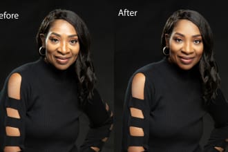 do professional business headshot or portrait retouch