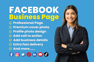 do facebook business page setup , fan page create , banner , and cover design