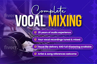 tune, edit, process, mix and master your vocals
