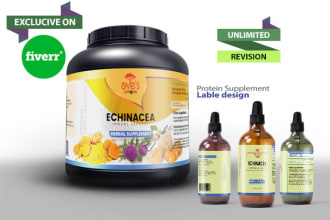 design supplement label supplement packaging design