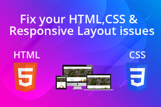 fix html,css,wordpress and responsive issues