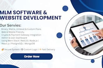 design and develop a complete MLM software with website integration