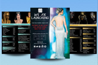 do beauty salon, price list, rate list, and checklist flyer