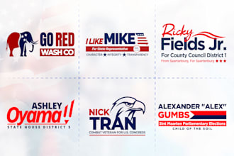 do modern political logo for election campaign