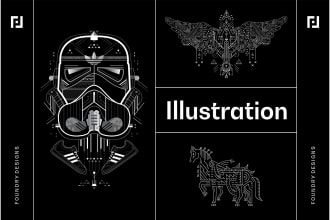 create visual edge with striking illustrations