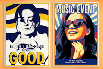 design illustrated event poster or any poster