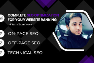 do complete SEO optimization for google first page ranking