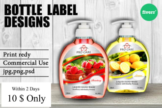 do bottle label design for your product